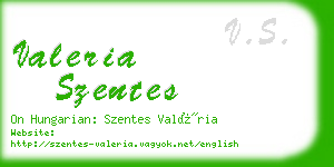 valeria szentes business card